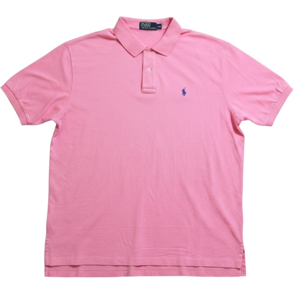 Polo Ralph Lauren Mens XXL Pink‎ Short Sleeve Cotton Pique Pony Logo Polo Shirt